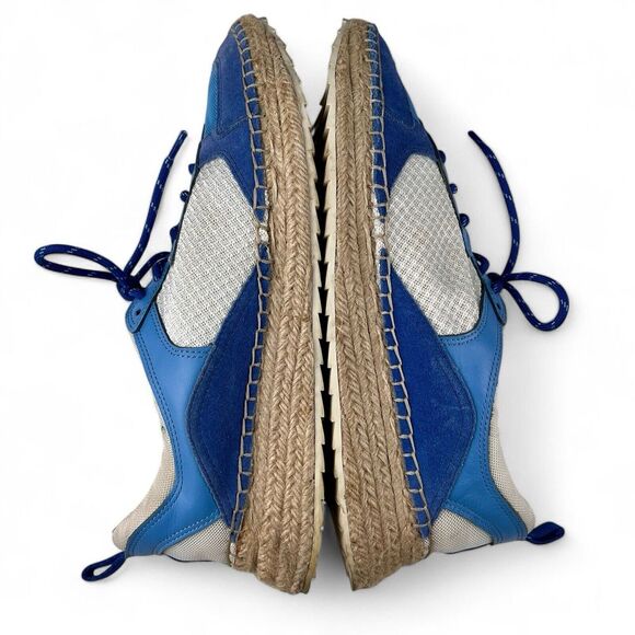 Marc Fisher Janette Espadrille Sneaker Shoes Blue Leather Canvas Women's Size 11 - Picture 5 of 11